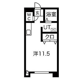 ナシャード ワンルームの間取図画像