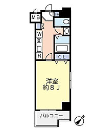 グランヴァンウエストヴィル町田 1Kの間取図画像