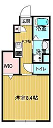 仮称 乙多見AP 1Kの間取図画像