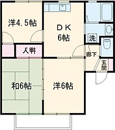 アーバンハイツ小路口B 3DKの間取図画像