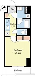 スカイコートグランデ清澄白河 1Kの間取図画像