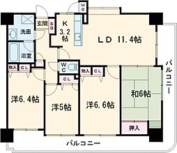 ダイアパレススペインアベニュー大竹駅前 4LDKの間取図画像