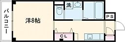 ヴィレッジ1月出 1Kの間取図画像