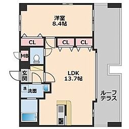 アンシャンテ車道 1LDKの間取図画像