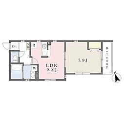 precious MORIOKA 1LDKの間取図画像