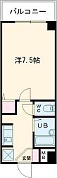 ロジュマン泉佐野 1Kの間取図画像