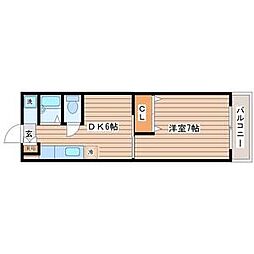 ダイリ長町ビル 1DKの間取図画像