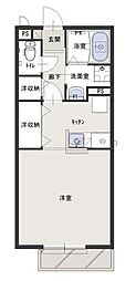 ラ・コリンヌ・ダボンドンス 1Kの間取図画像