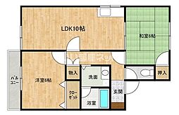 アネックスサトウ2B棟 2LDKの間取図画像