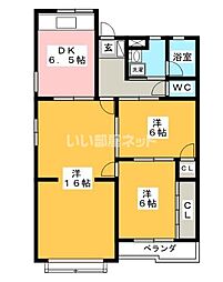 パーク・ハイツ 3DKの間取図画像