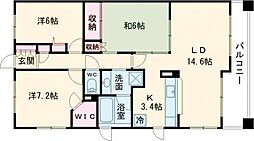 ライズ西堀 3LDKの間取図画像