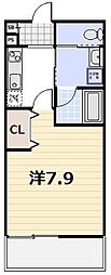 ALEGRIA瀬田 1Kの間取図画像