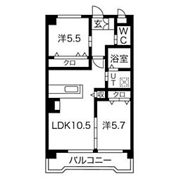 Premiere2 2LDKの間取図画像