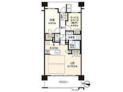 ザ・レーベン仙台大手町 2LDKの間取図画像