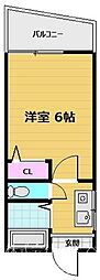 ペンタグラム壱番館 1Kの間取図画像