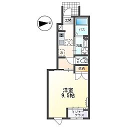 ひいらぎ (柊) 1Kの間取図画像