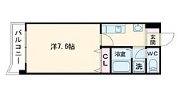 クイール世安 1Kの間取図画像