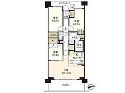 レーベン仙台ザグランデ 3LDKの間取図画像