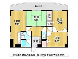 パレス西小倉 3LDKの間取図画像