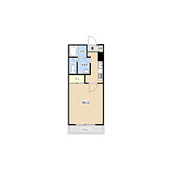 ヴェルデ6 1Kの間取図画像