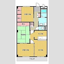 レジデンス井の森 3DKの間取図画像