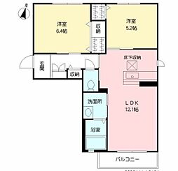 フェアリー2 2LDKの間取図画像