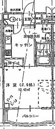 マリンビル 1Kの間取図画像