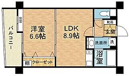 エスペランサ姪浜 1LDKの間取図画像
