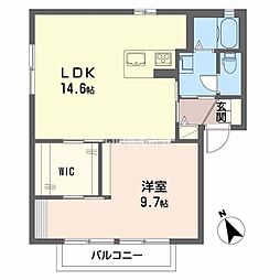 ディアス河田 1LDKの間取図画像