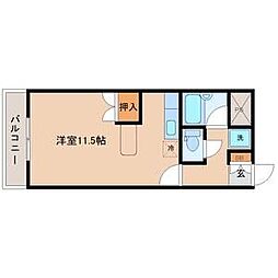 幸町アヴェニュー 1Kの間取図画像