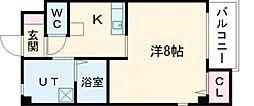 エヌエム・トラントウェスト 1Kの間取図画像