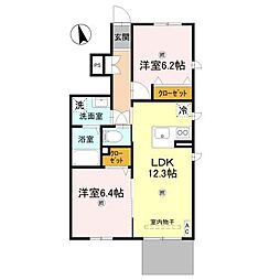 CENTLIVIE元町 2LDKの間取図画像