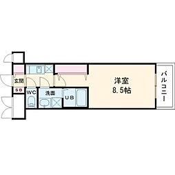 RESIDIA京都駅前 1Kの間取図画像