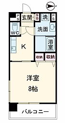 アーバンタワー長野 1Kの間取図画像
