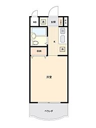 アストリーム ワンルームの間取図画像