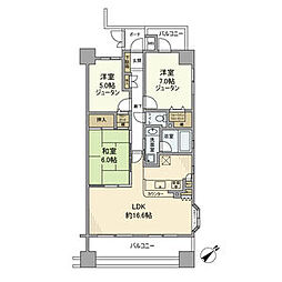 ネオマイムセンタースクエア 3LDKの間取図画像