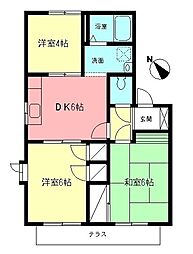 アネックス大下1 3DKの間取図画像