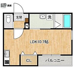 LFB APARTMENT桜木I ワンルームの間取図画像