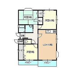 パークタウン参番館 3LDKの間取図画像