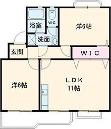グリーンガーデン稲場 2LDKの間取図画像