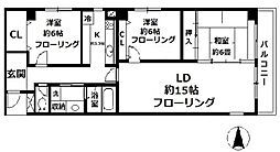 幕張台パークレジデンス 3LDKの間取図画像
