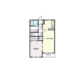リラークハイツ 1LDKの間取図画像