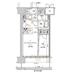 S-RESIDENCE上飯田North 1LDKの間取図画像