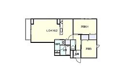 GRANDHILLSけやき 2LDKの間取図画像