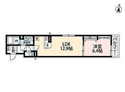 Soleil Oct(ソレイルオクト) 1LDKの間取図画像