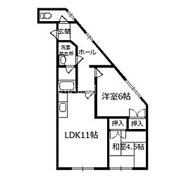 メゾンミナミ 2LDKの間取図画像