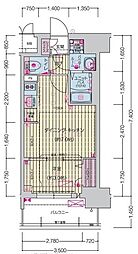 プレリス四日市ティエルナ 1DKの間取図画像