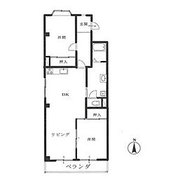 エクセルK 3DKの間取図画像