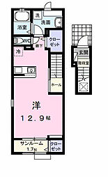 (仮)観音寺新町2丁目アパート ワンルームの間取図画像