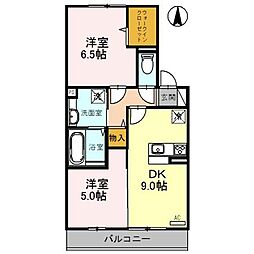 ラマミーカルム 2DKの間取図画像